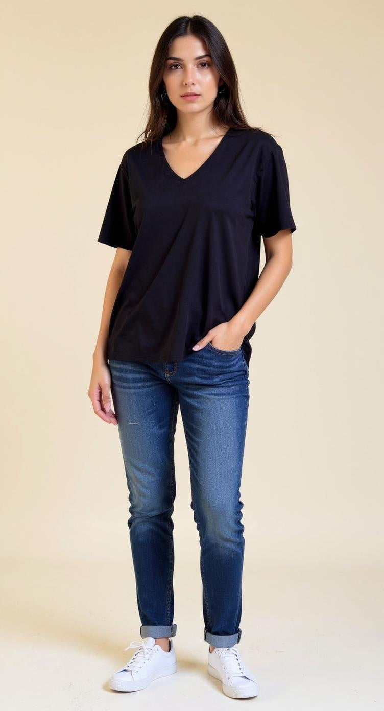 Black Tshirt viscose