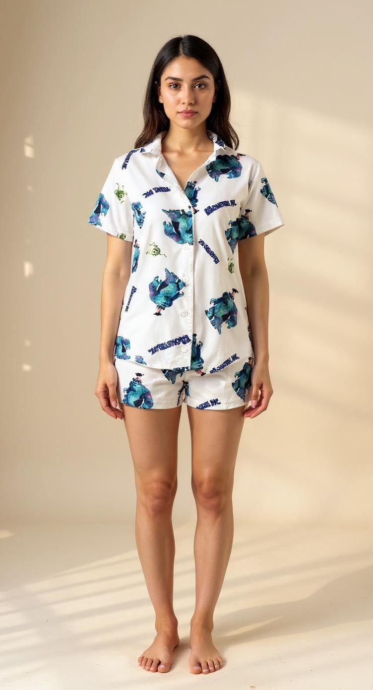 Monster inc half sleeves set