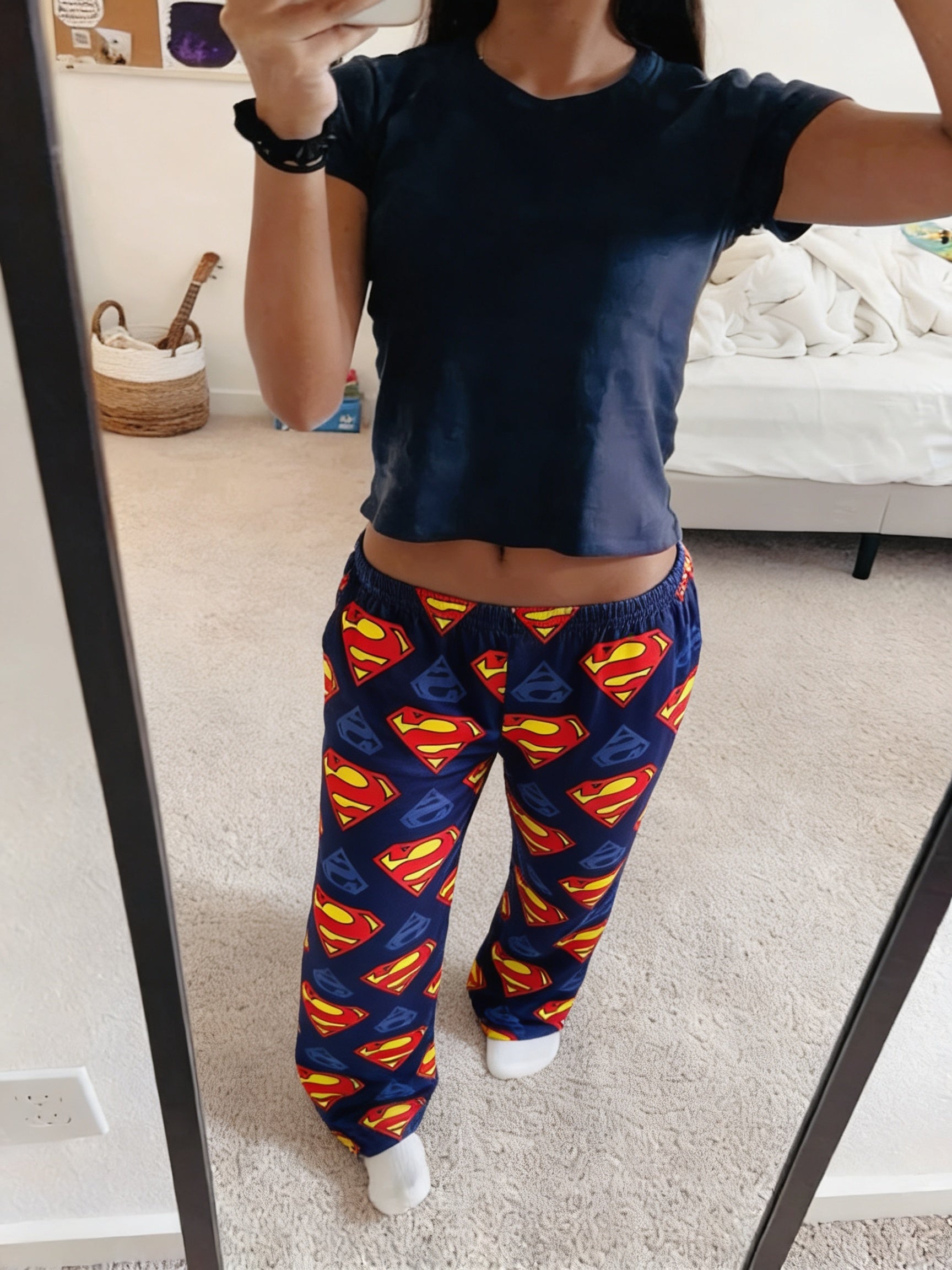 Superman pants only