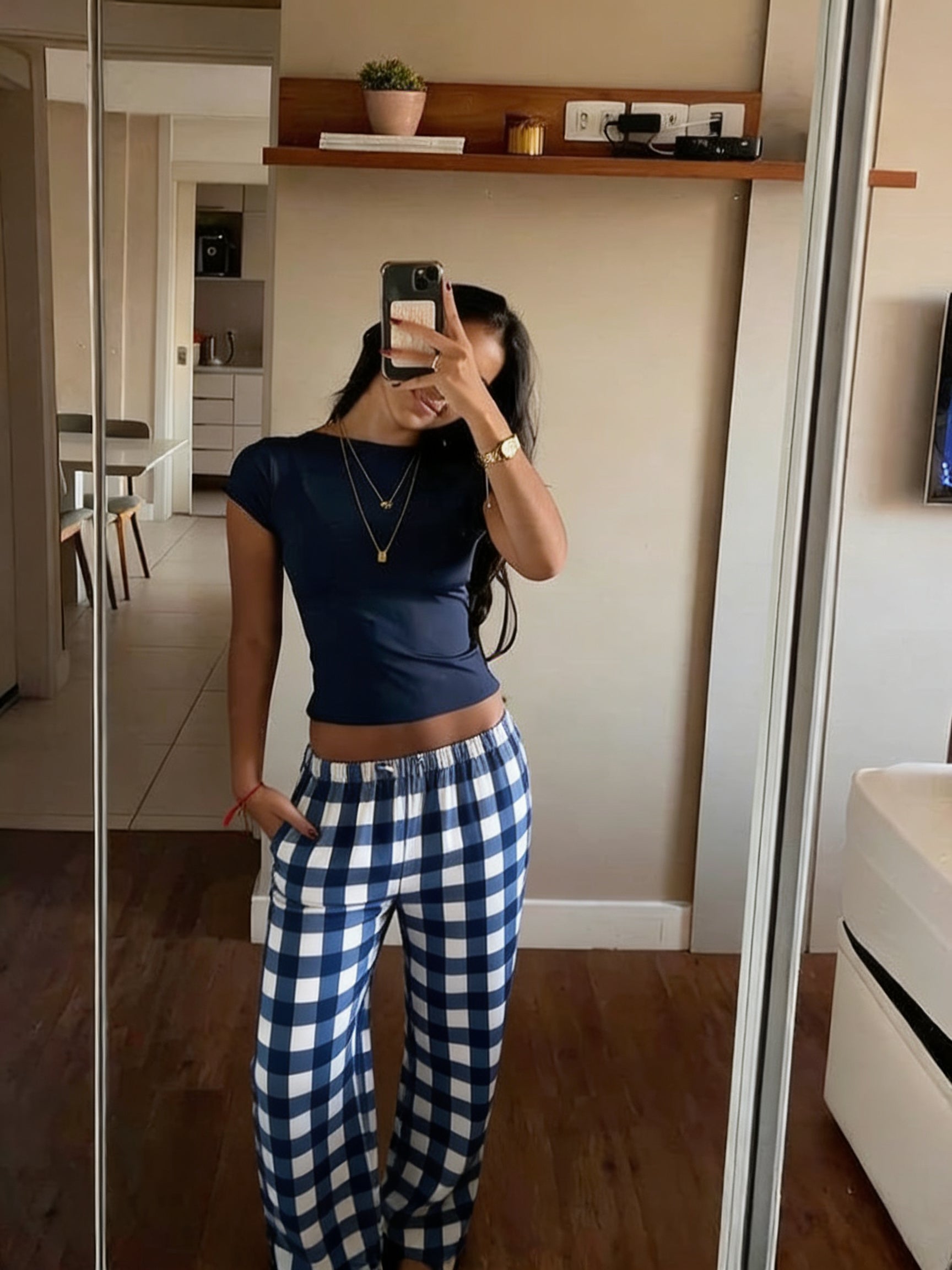 Blue careaux pants only