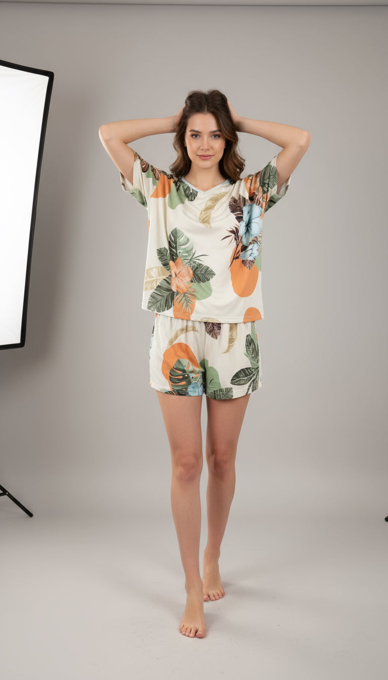 Sahara half sleeves and short set