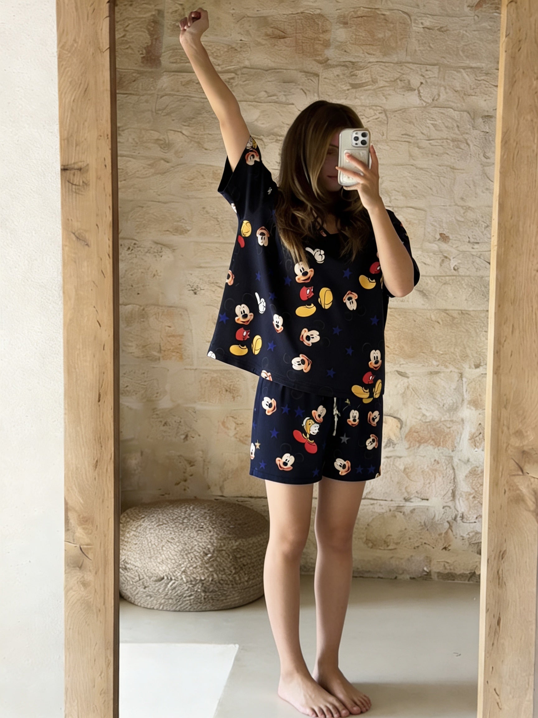 Navy mickey Top and Short set