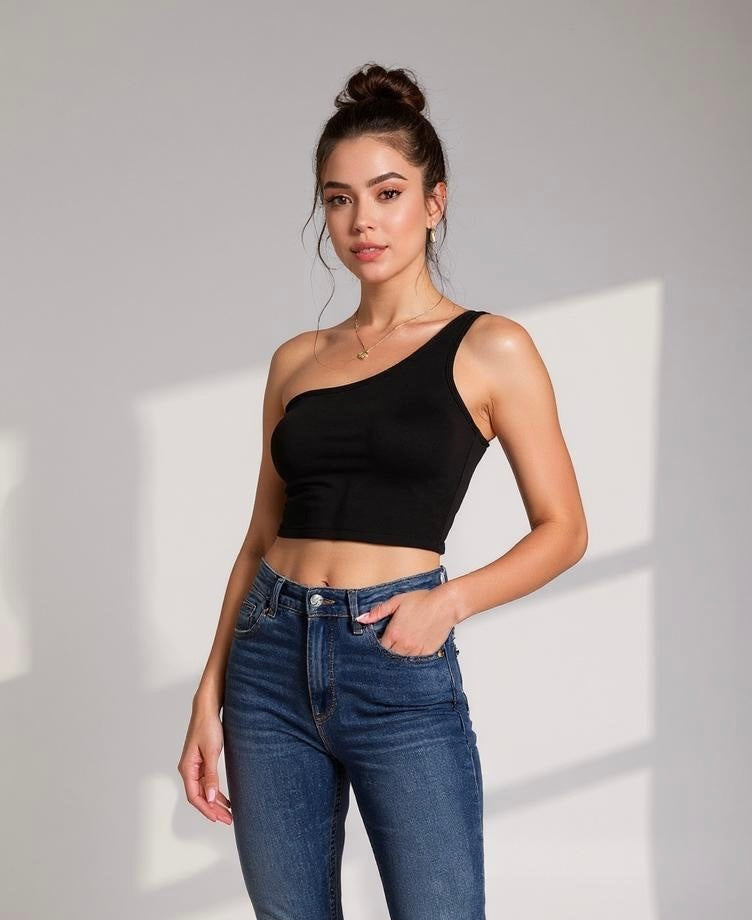 Black one shoulder
