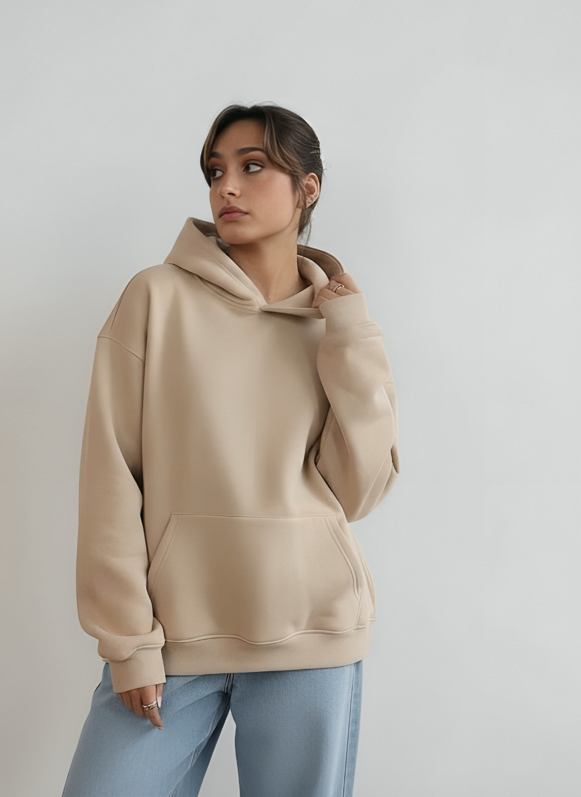 Beige hoodie