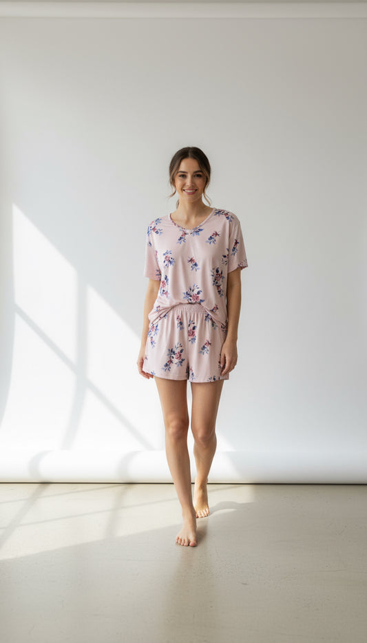 Blue roots half sleeves and short set