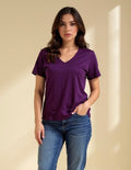 Purple viscose Tshirt