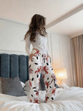 Maroon feathers Pants only