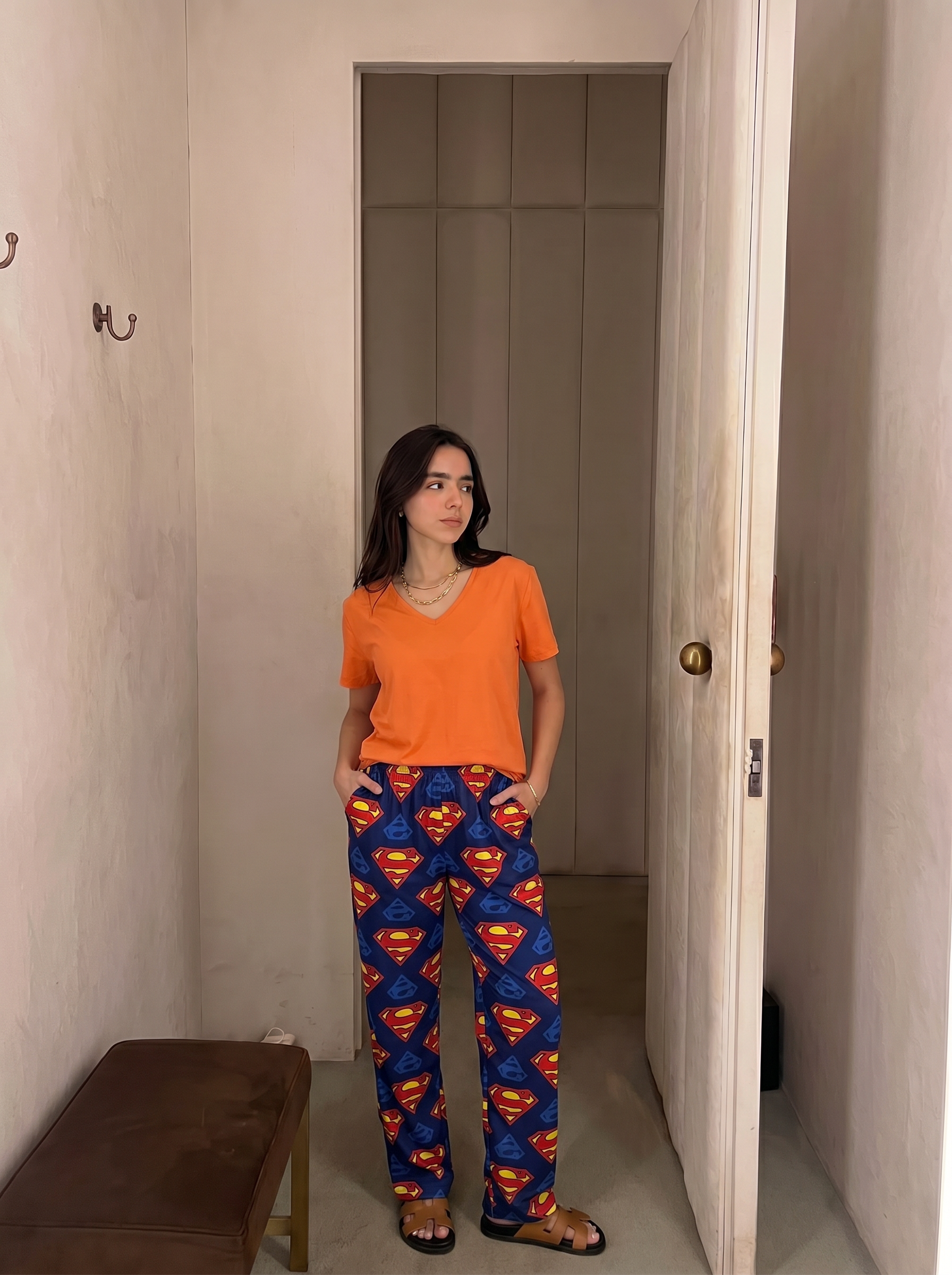 Superman pants with Havan viscose Tshirt