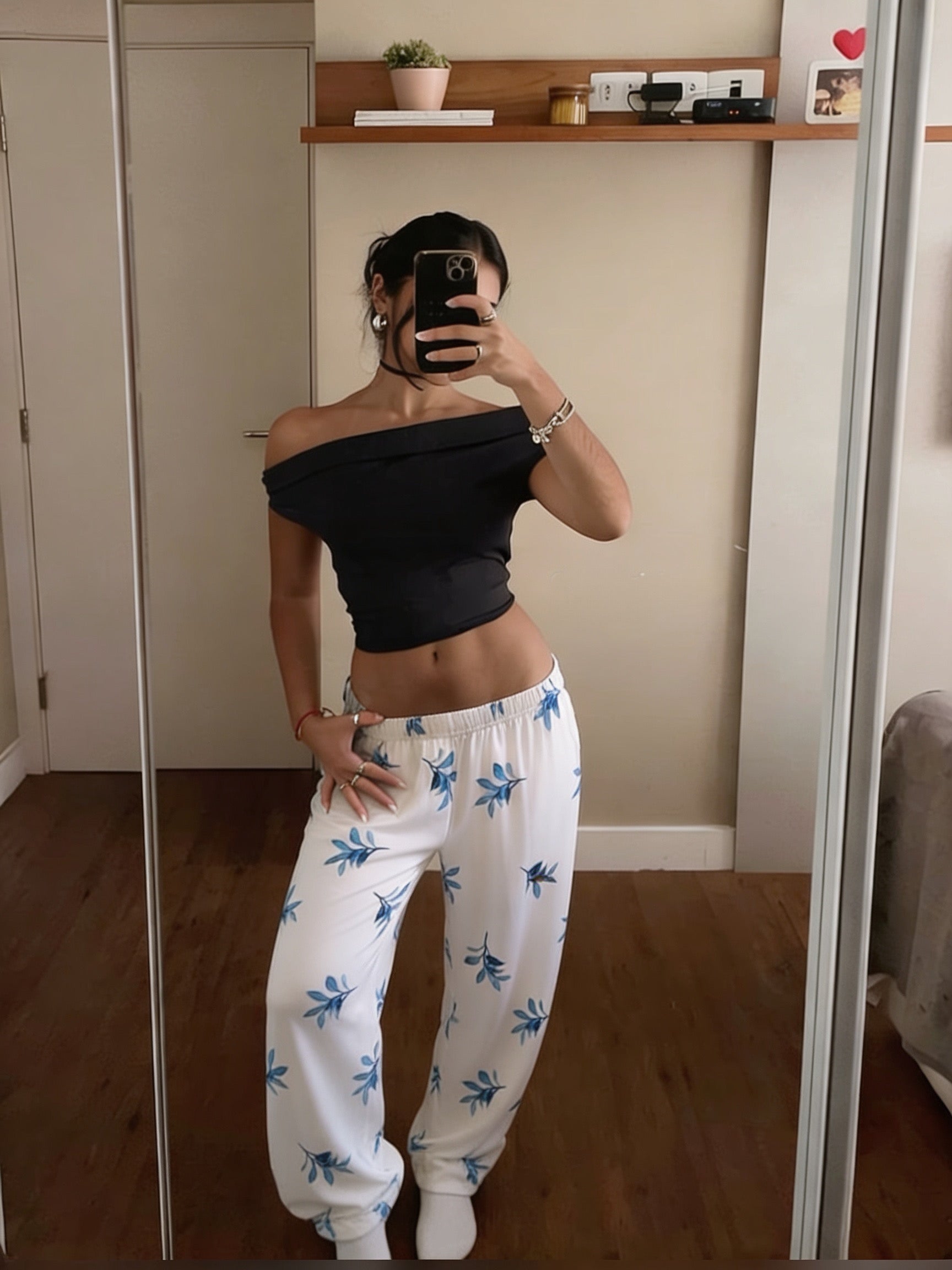 Blue branch pants only