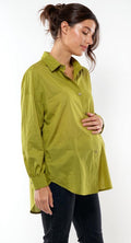 Over size Lime Green linen Chemise