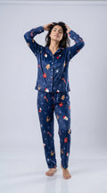 Navy papa noel velvet set
