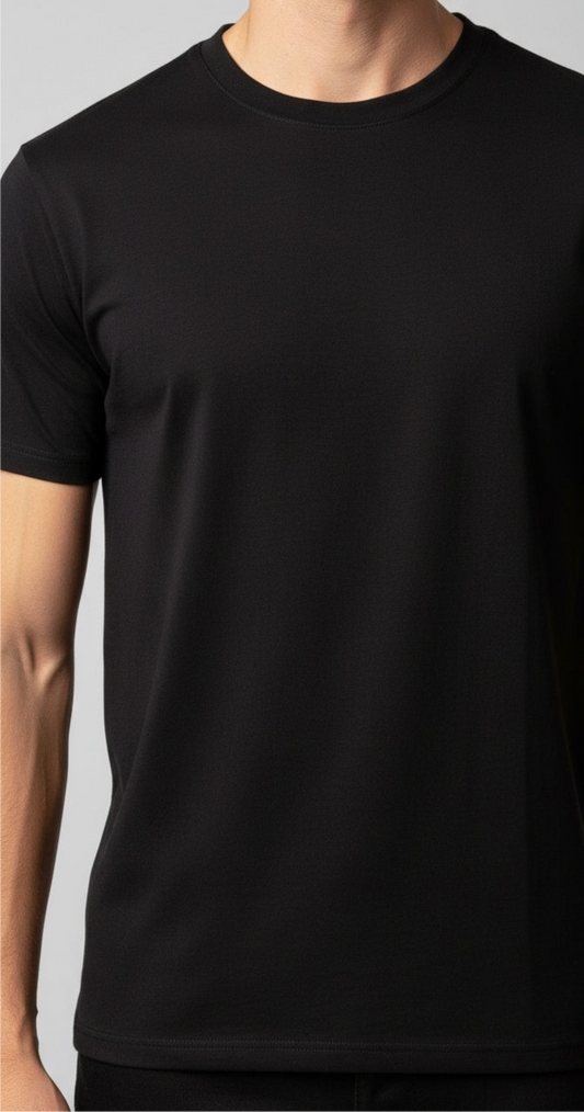Black Cotton Tshirt