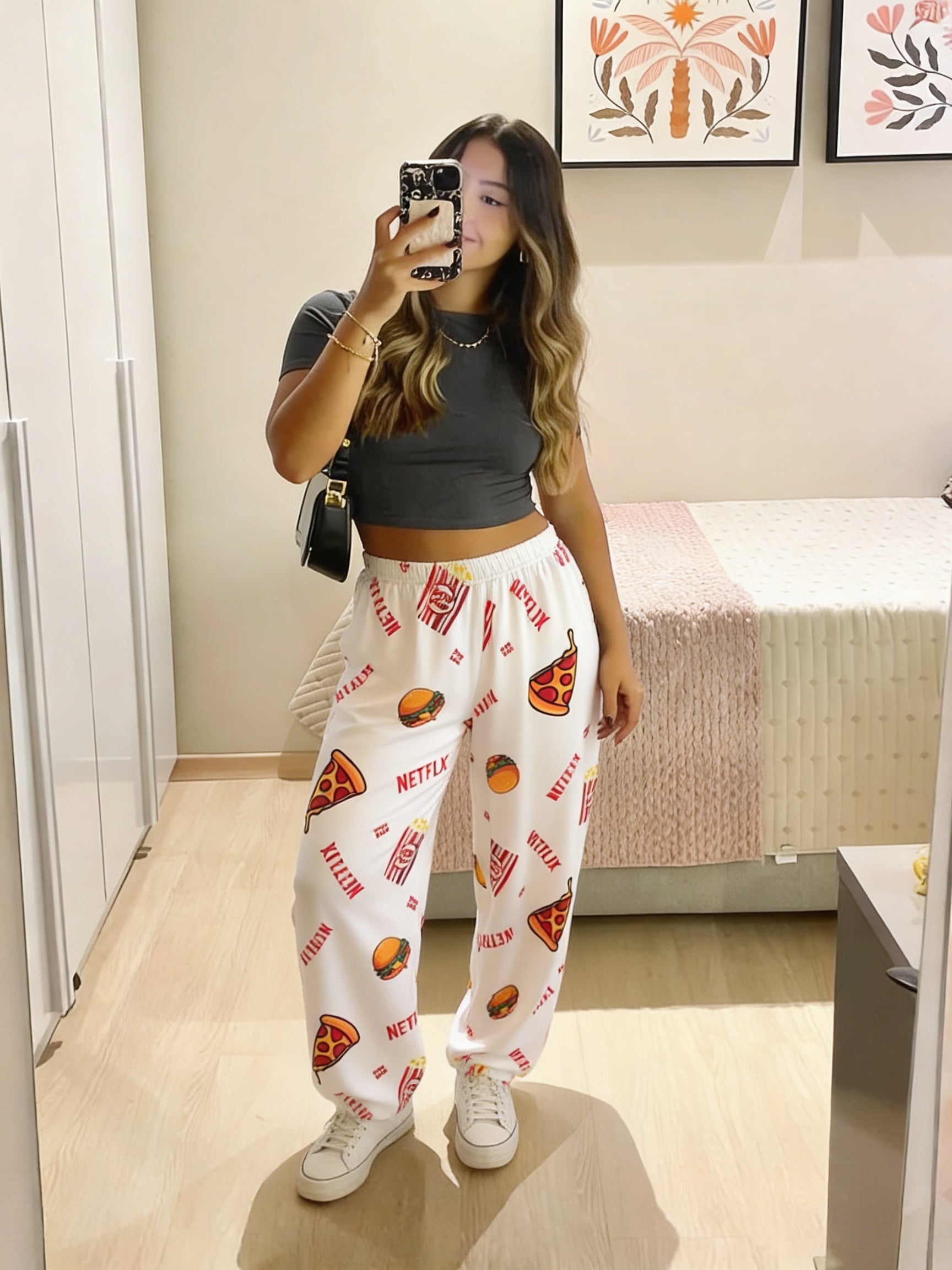 White Netflix pants Only