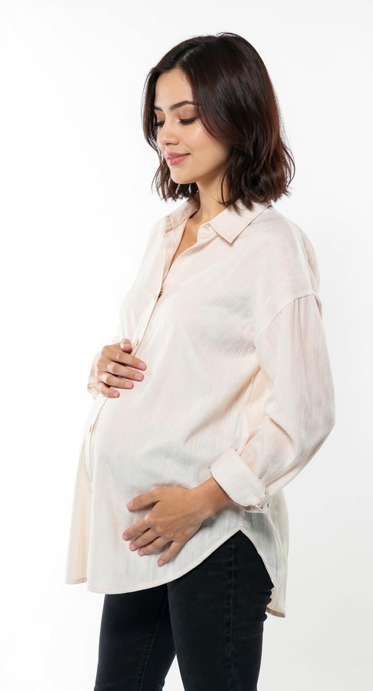 Over size White linen chemise