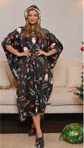 Black papa noel blanket with Socks