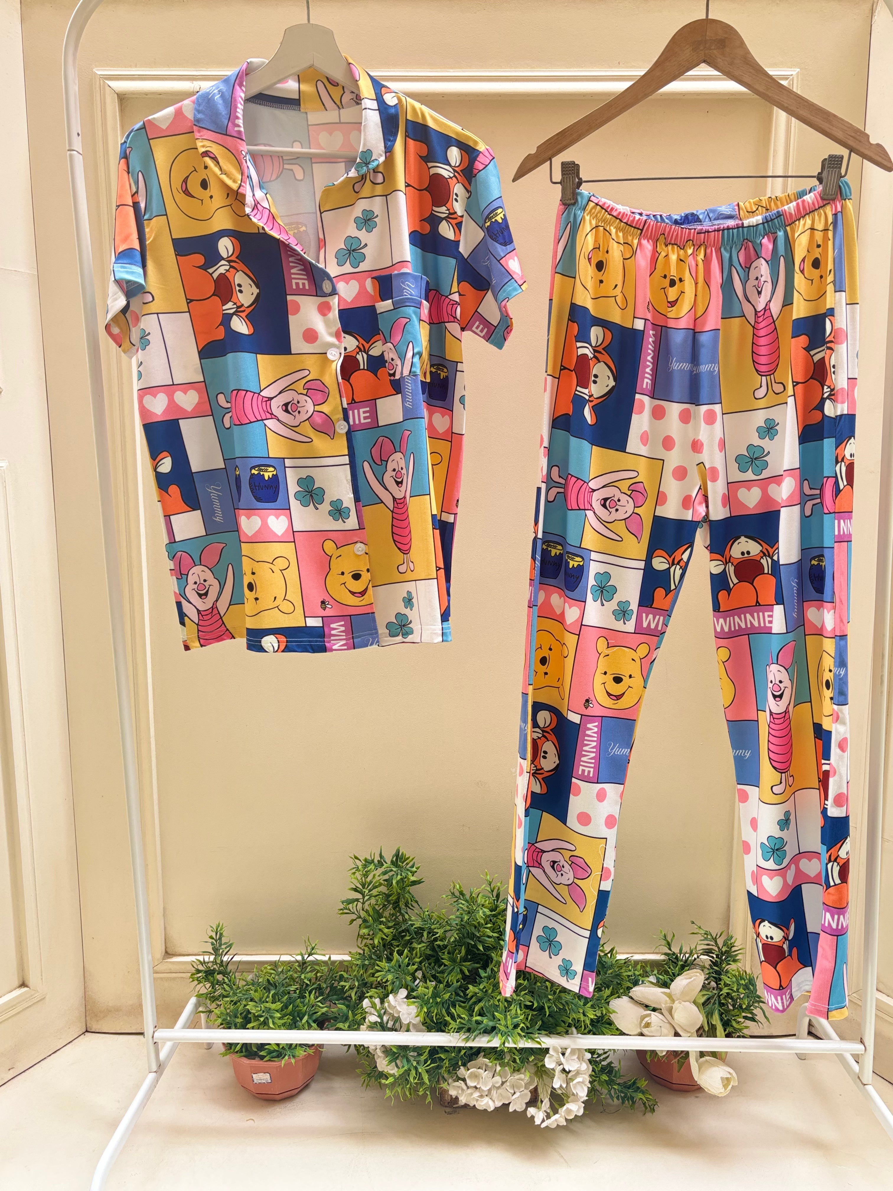Winnie the pooh half sleeves and pants Set
