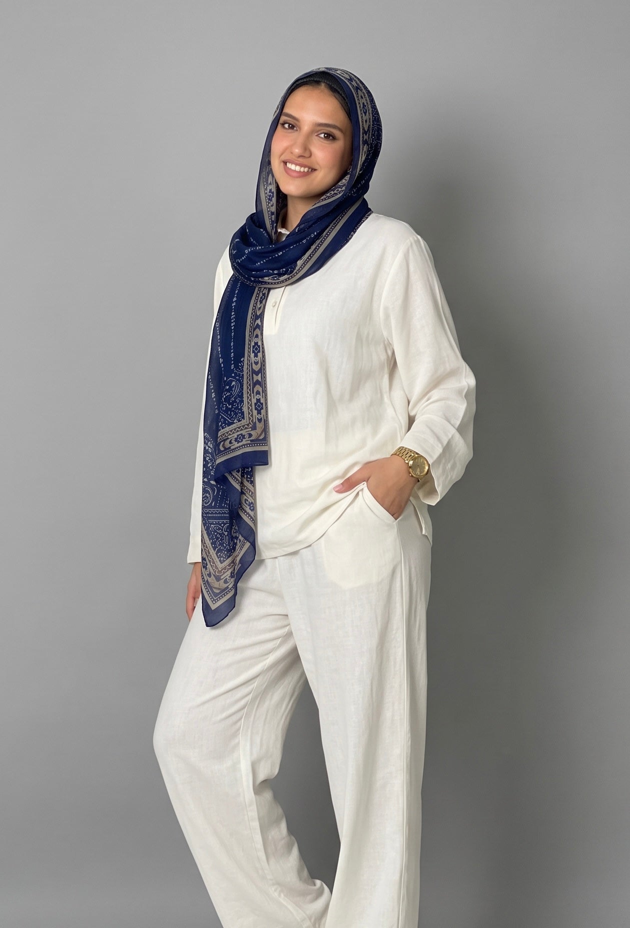 Modal Navy queen Scarf