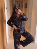 Black zahra buttoned set