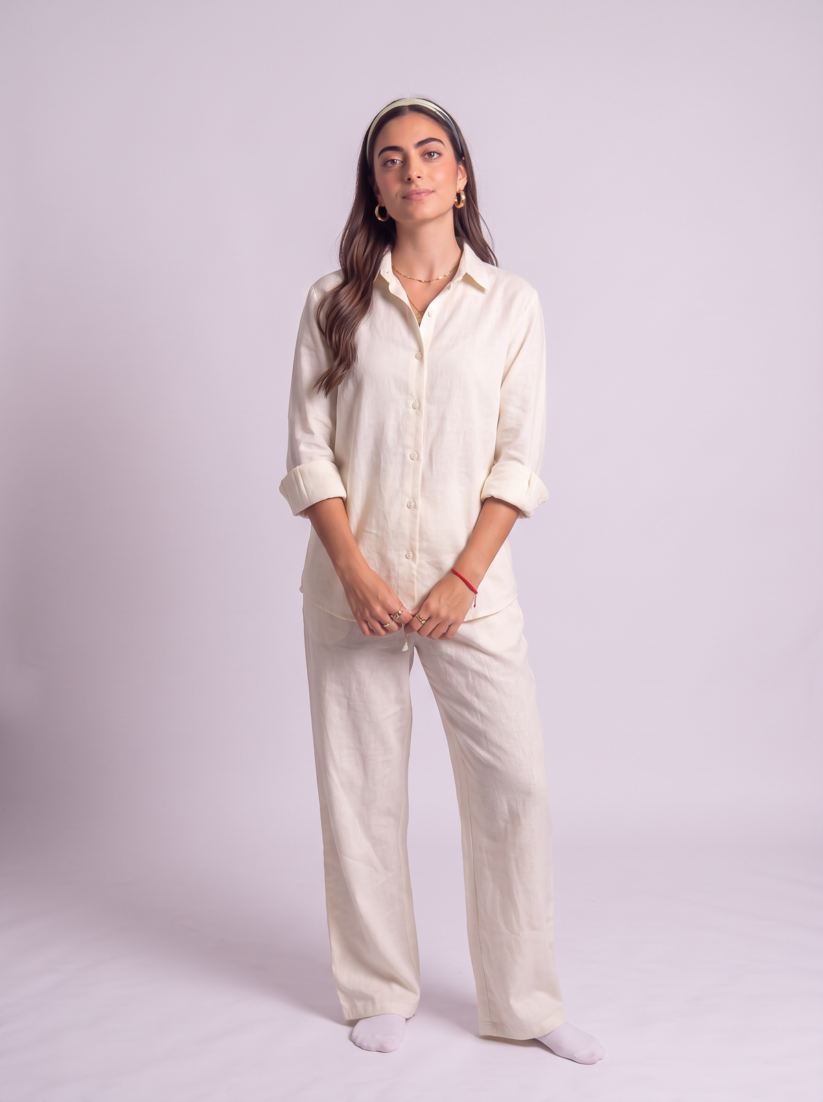 White linen set
