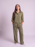 Olive linen set