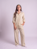 Beige linen set