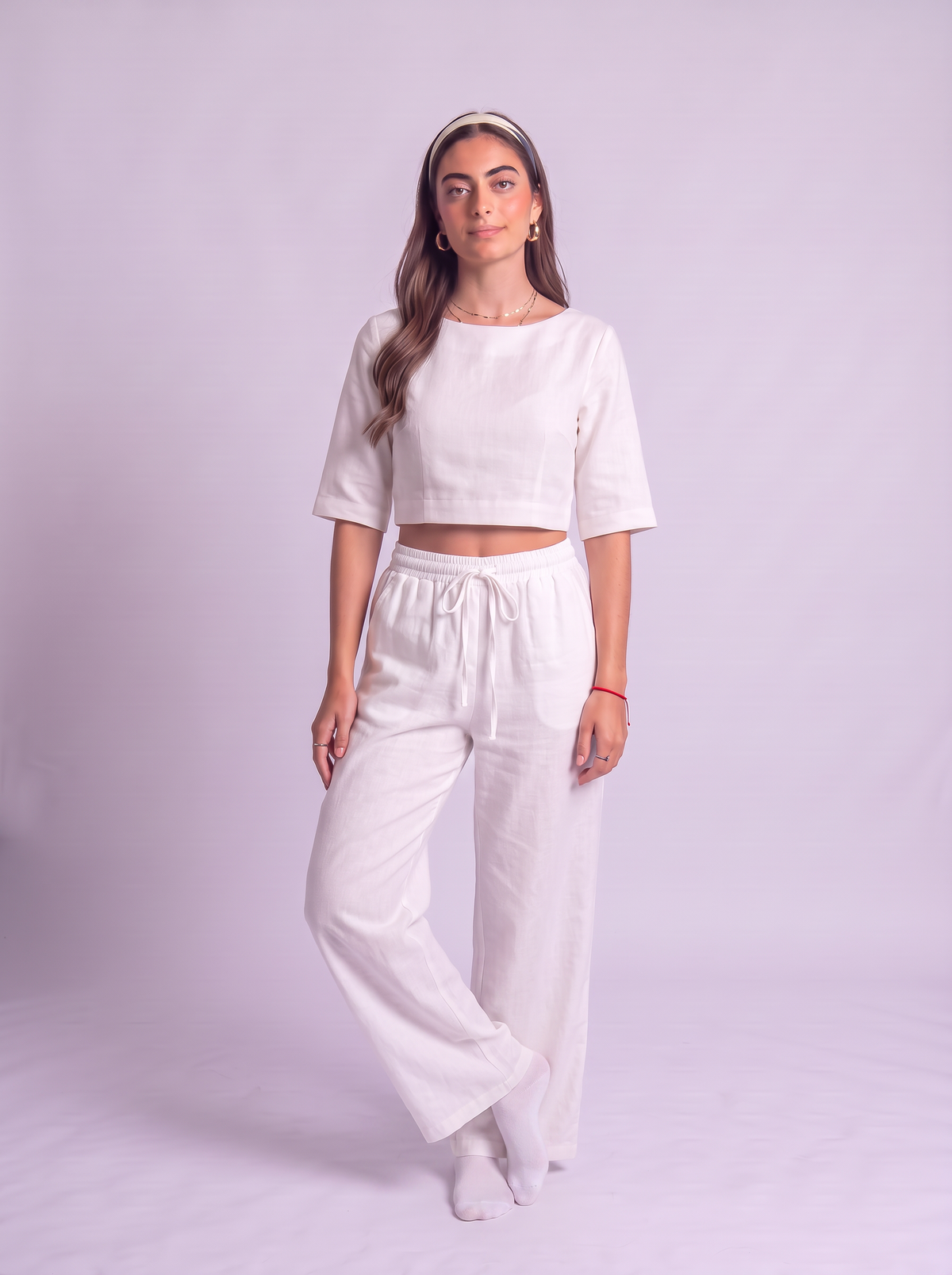 White linen Pants