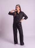 Black linen set