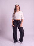 Black linen pants only