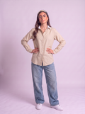 Beige linen chemise only
