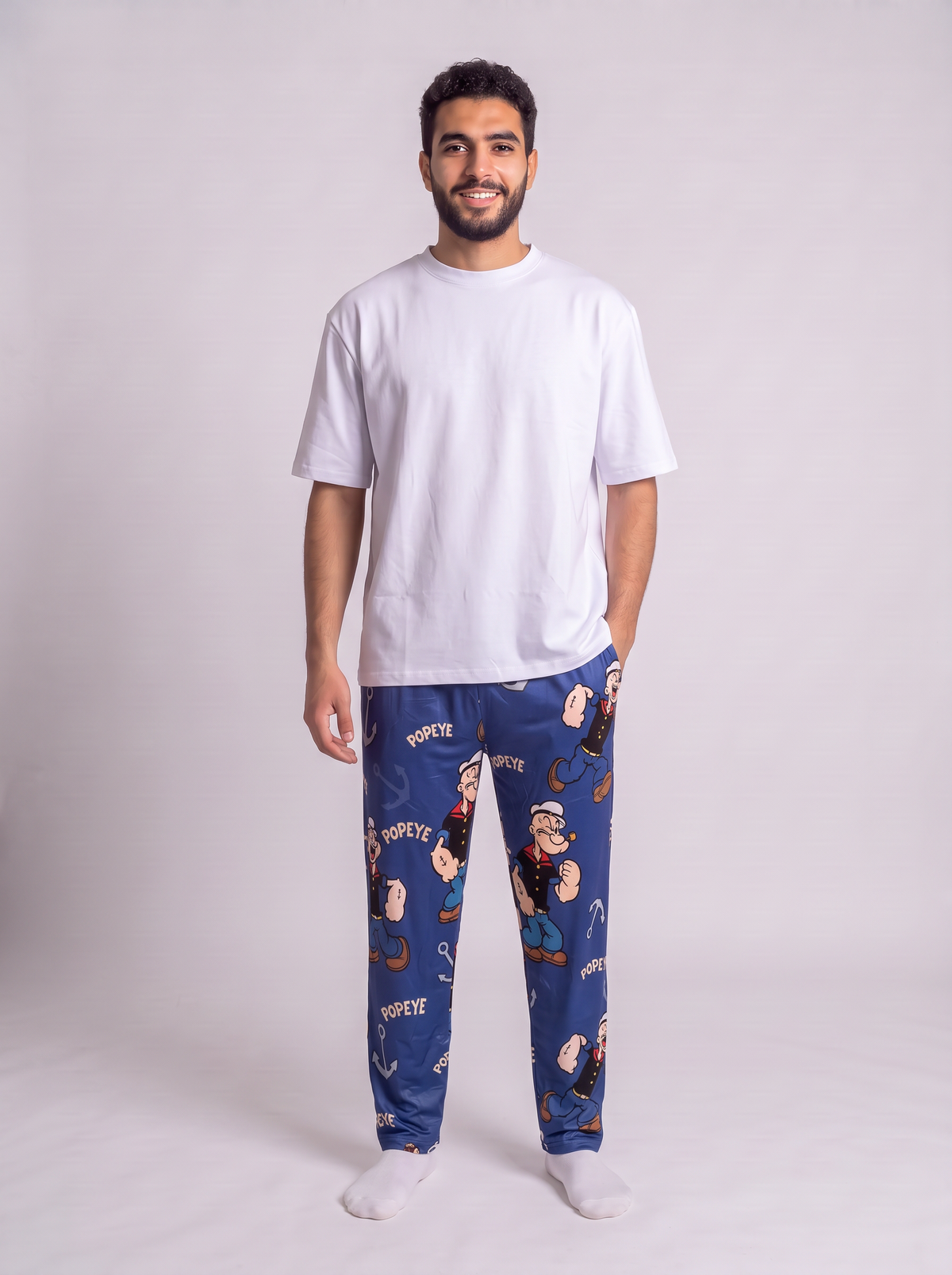 Popeye pants with white cotton Tshirt