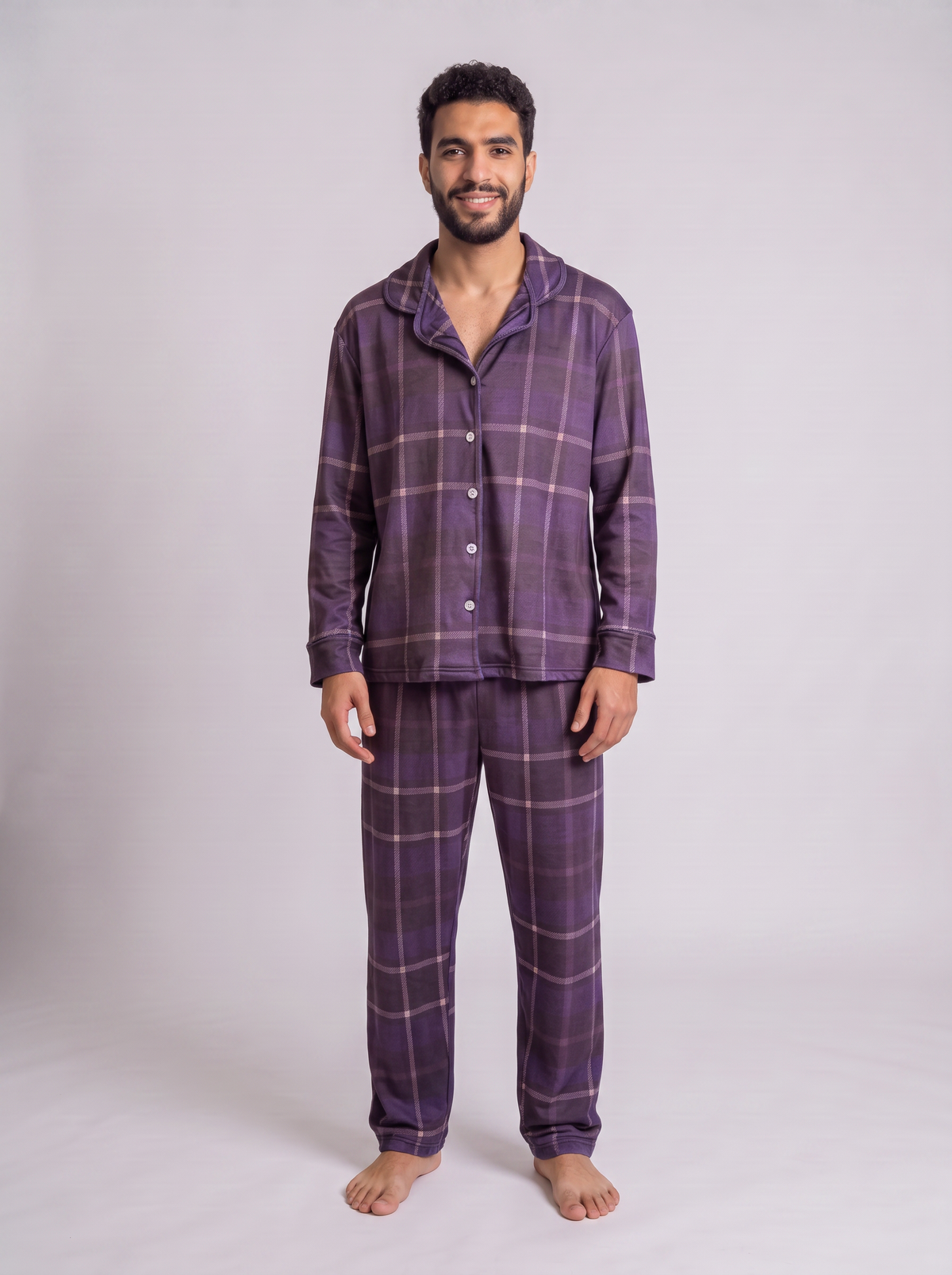 Navy lines velvet set