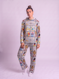Grey cartoon velvet set