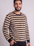 Beige lines velvet top only
