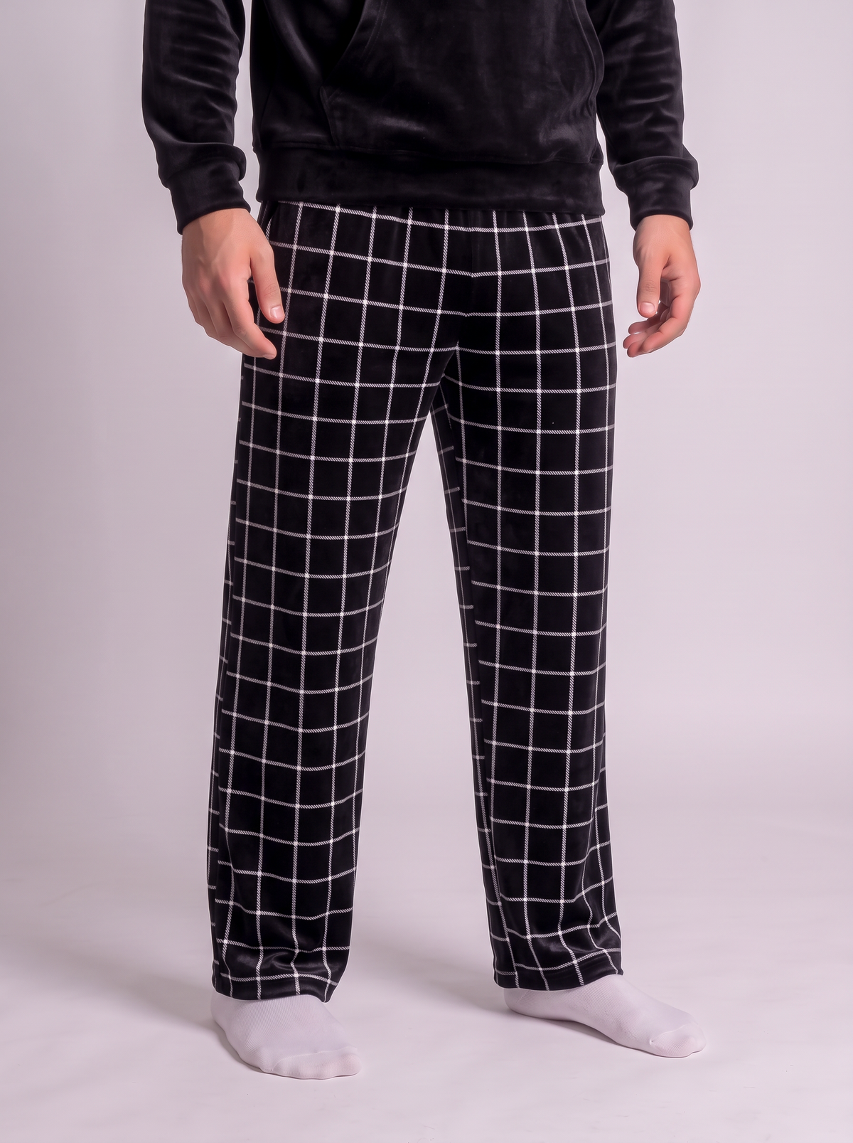 Black careaux velvet pants only