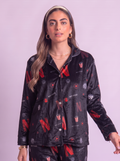 New netflix buttoned velvet top only