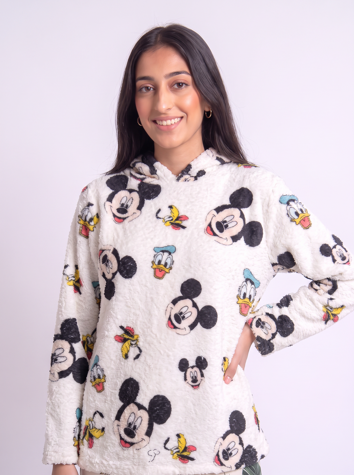 White Disney fur hoodie only