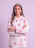 Pink panther hoodie fur top only