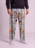 Grey cartoon velvet pants only