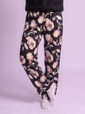 Black rose velvet pants only