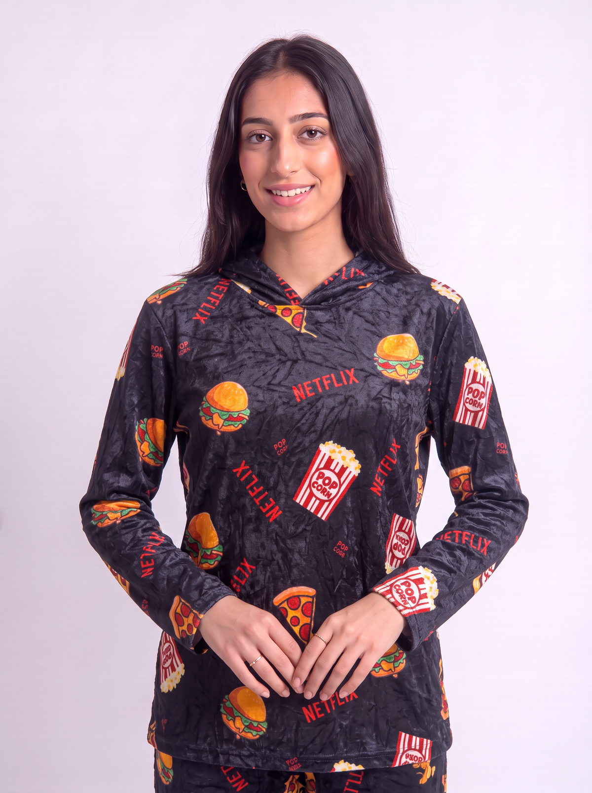 Netflix velvet hoodie only