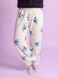 Blue branch fur pants only