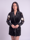 Black floral robe only