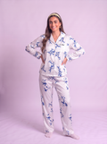 White blue velvet set