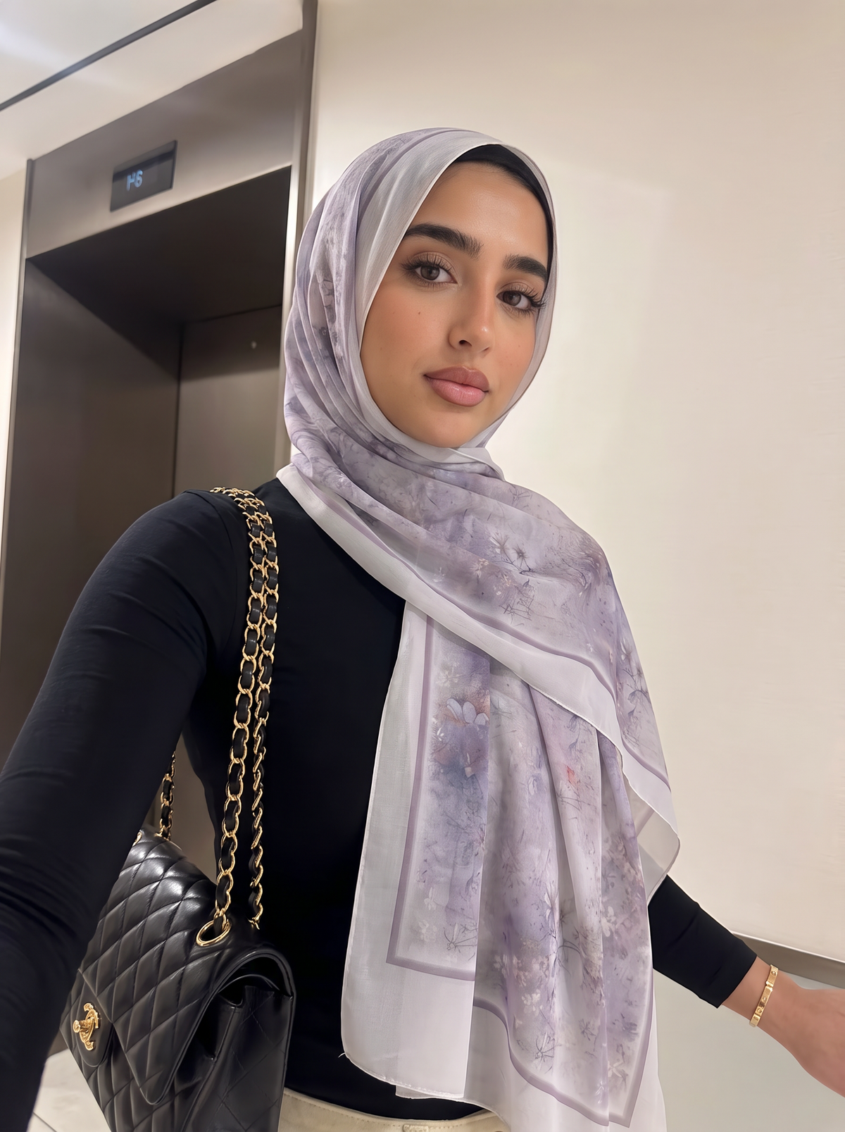 Chiffon violet Scarf