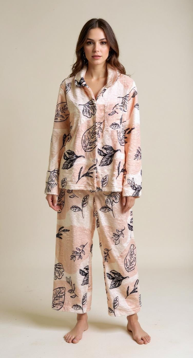 Simon shades fur buttoned set