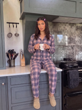 Navy cashmere velvet set