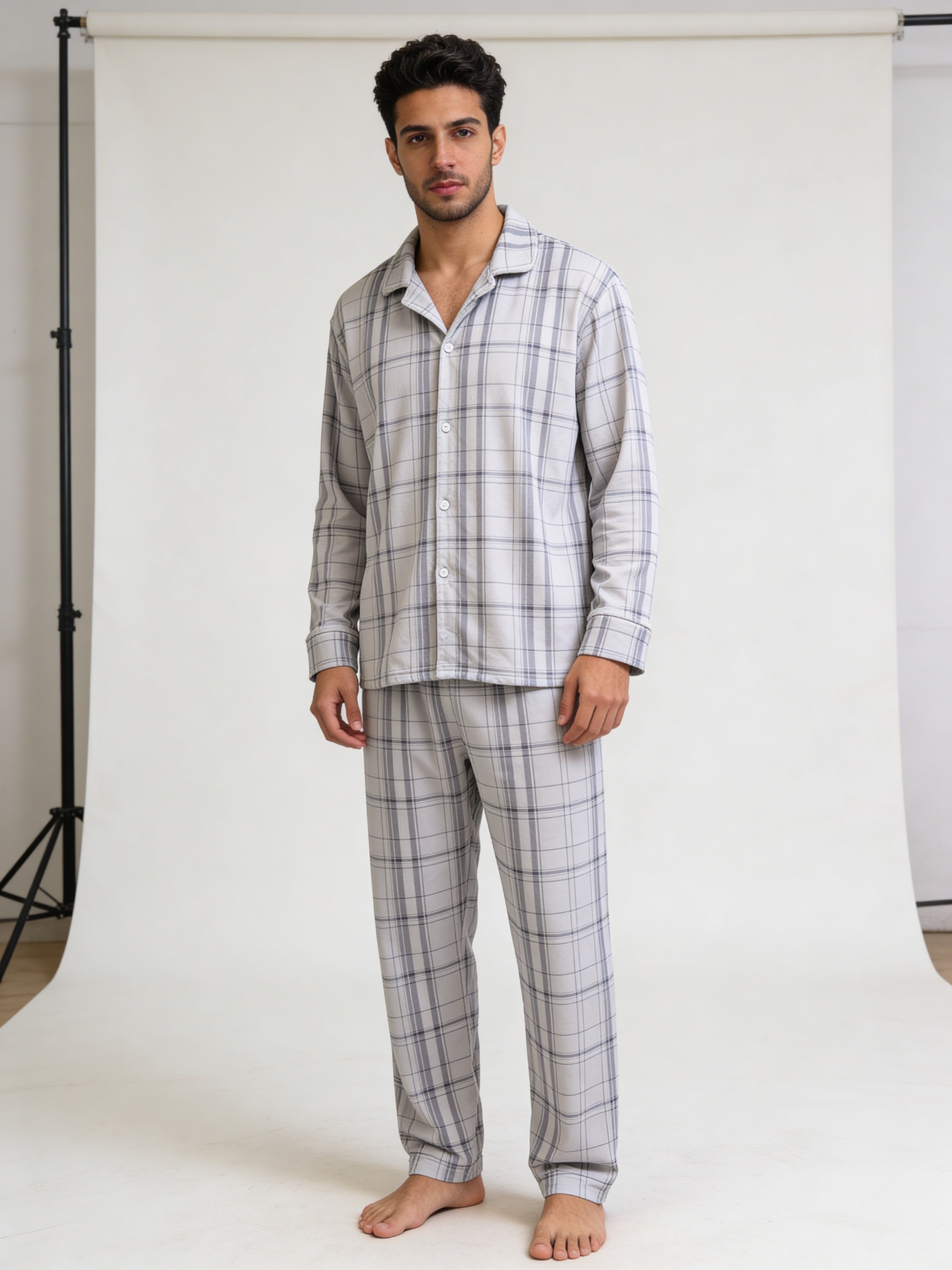 Light grey careaux velvet set