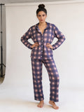 Navy cashmere velvet set
