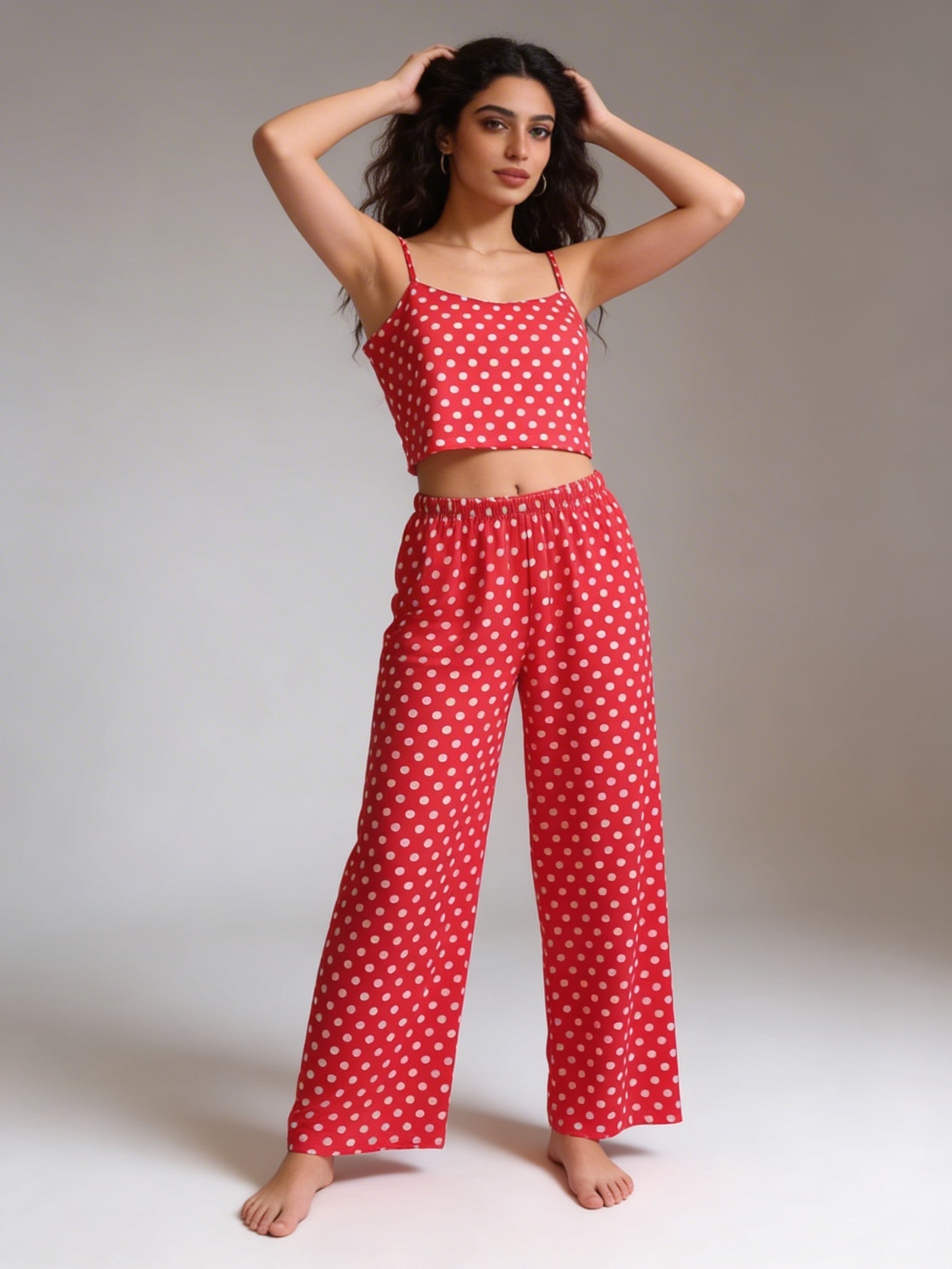 Pink polka set