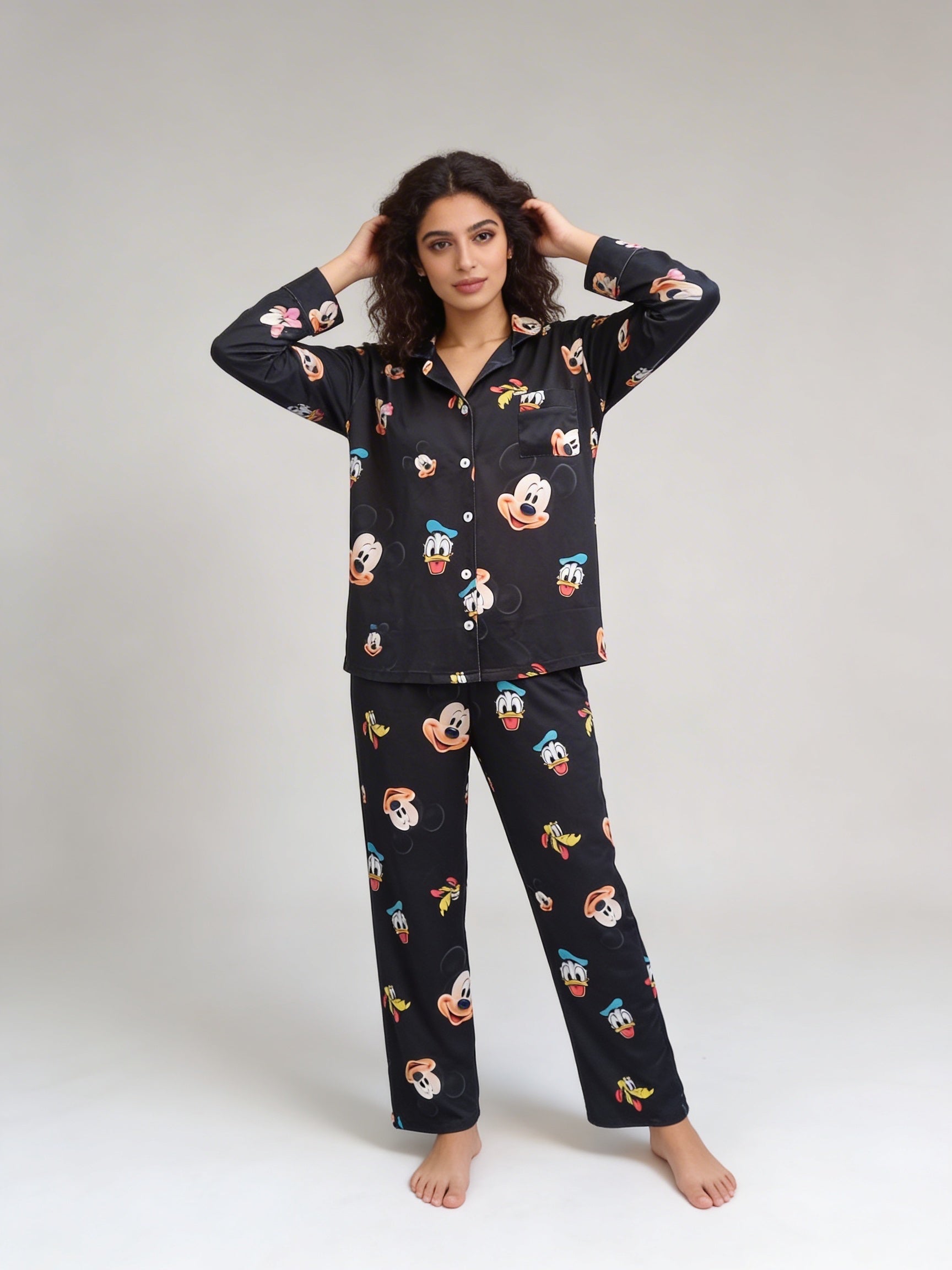 Black disney full sleeves set